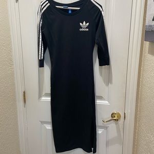 ADIDAS off shoulder midi dress with front slit